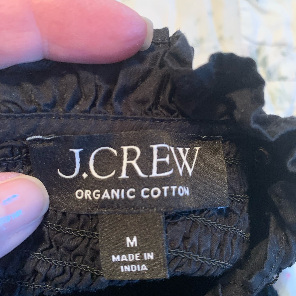 J Crew Smocked Drop-Waist Dress in cotton poplin - Picture 5 of 5